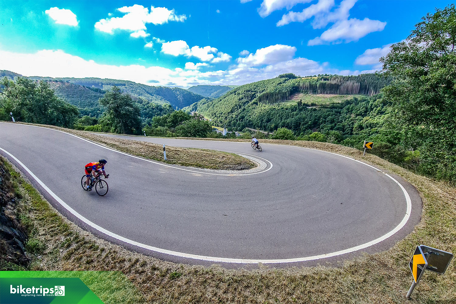 Fietsers op fietsvakantie in Luxemburg Kautenbach