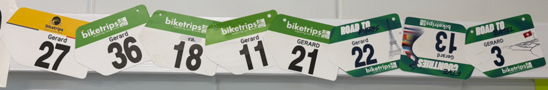 Allemaal kaderplaatjes van Gerard van al onze reizen
